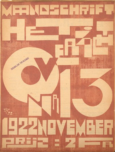 Omslag voor het novembernummer 1922 van het tijdschrift "Het Overzicht", 1922 door Belgian School