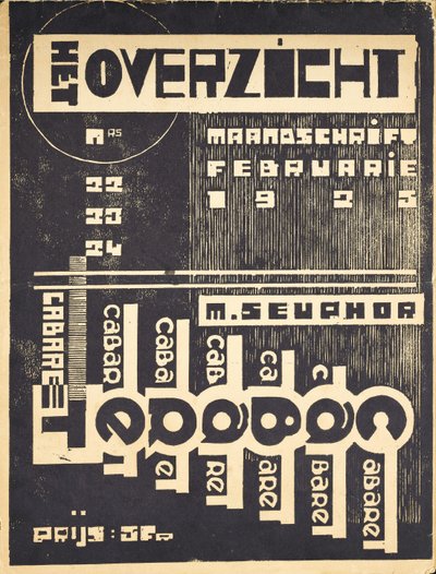 Omslag voor het tijdschrift "Het Overzicht", ca. 1921-1925 door Belgian School
