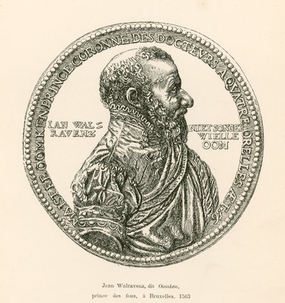 Jean Walravenz, genaamd Oomken, prins der dwazen, in Brussel, 1563 door Belgian School