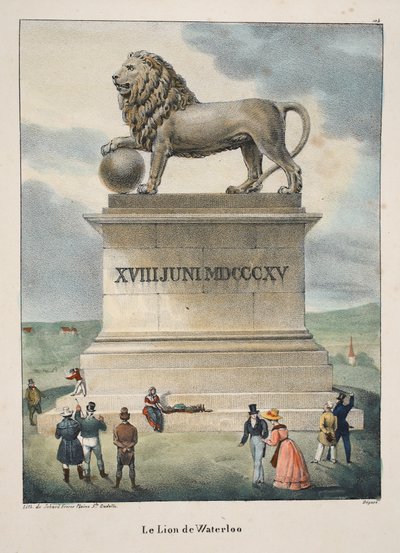 De Leeuw van Waterloo, ca. 1895 door Belgian School