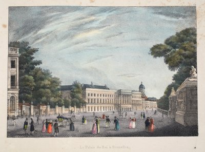 Het Koninklijk Paleis in Brussel, ca. 1895 door Belgian School