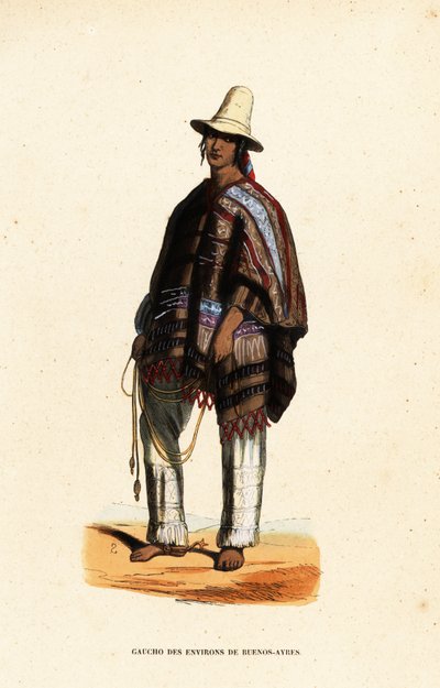 Inheemse gaucho uit de regio Buenos-Ayres, Argentinië door Belgian School