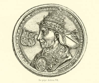 Paus Adrianus VI door Belgian School