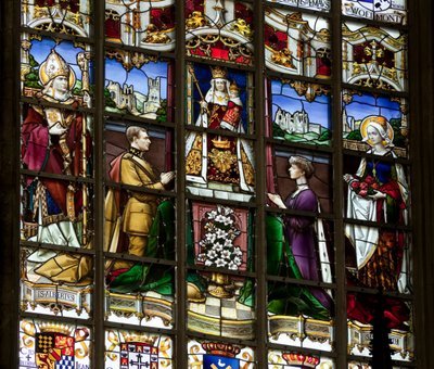 Glas-in-loodraam, Onze-Lieve-Vrouwekerk van Sablon door Belgian School