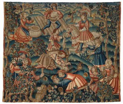 Wandtapijt, Maand September, mogelijk uit Vlaanderen door Belgian School