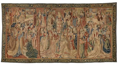 Tapijt, Triomf van de Maagd of Madonna, gemaakt in Brussel, België, ca.1500 door Belgian School