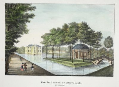 Uitzicht op Kasteel Sterrebeek, ca. 1895 door Belgian School