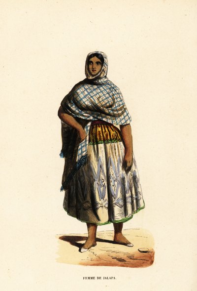 Vrouw uit de stad Xalapa, Veracruz, Mexico door Belgian School
