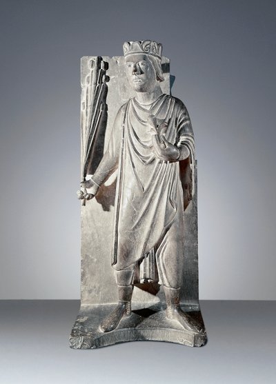 April, standbeeld uit de Cyclus van Maanden, Baptisterium van Parma door Benedetto Antelami