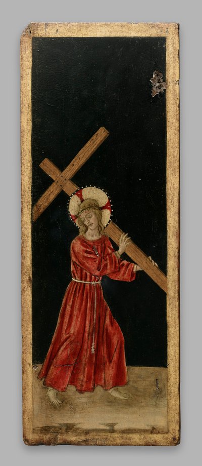 Christus draagt het kruis; Christus de Verlosser; de kruisiging door Benedetto Bonfigli