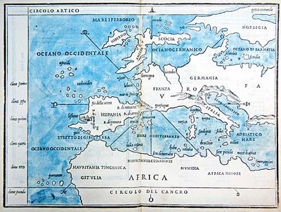 Kaart van Europa en Noord-Afrika door Benedetto Bordone