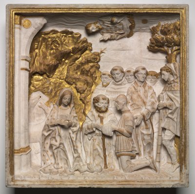 Pier Francesco Visconti, Hof van Saliceto, Aanbidding van het Christuskind, kort na 1484 door Benedetto Briosco