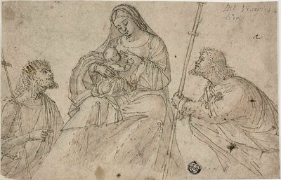 Maagd en kind met de heiligen Johannes de Doper en Roch door Benedetto Carpaccio