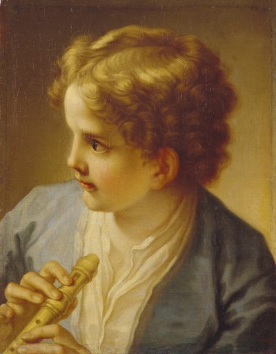 Jongen met een fluit door Benedetto Luti