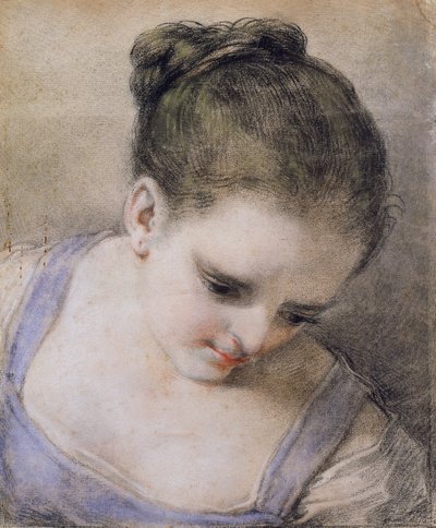 Hoofd van een Meisje door Benedetto Luti
