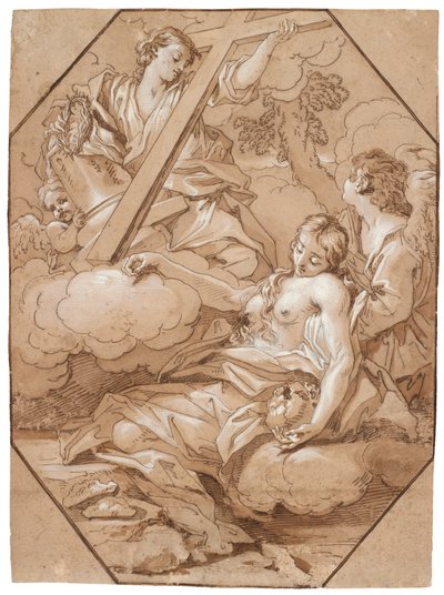 De extase van Sint Maria Magdalena, c.1715-19 door Benedetto Luti