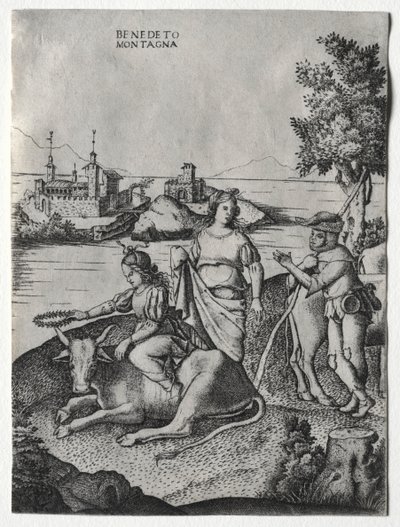 De verkrachting van Europa, c. 1515-1520 door Benedetto Montagna