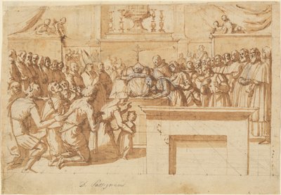 De Verering van het Wonderbaarlijk Bewaarde Lichaam van St. Atto door Benedetto Veli