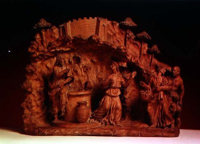 Christus en de vrouw van Samaria door Benedetto da Maiano