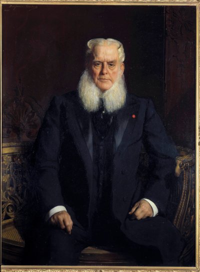 Portret van Alfred Chauchard (1821-1909), oprichter van de Louvre-winkels, verzamelaar, schenker van de Musees Nationals door Benjamin  Constant