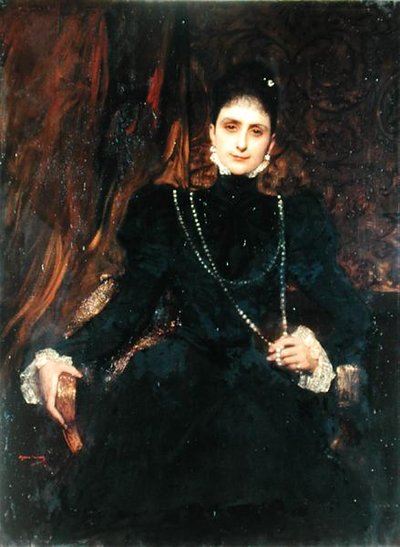 Portret van Mme M.S. Derviz, c.1899 door Benjamin  Constant