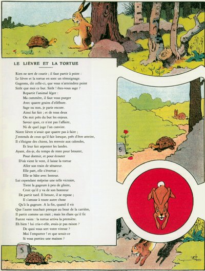 De haas en de schildpad, illustratie uit 