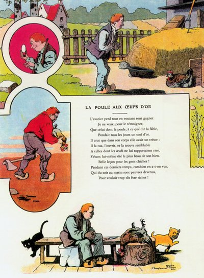 De kip met de gouden eieren, illustratie uit 