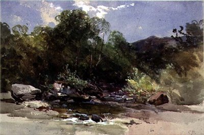 Weg naar Pont Aberglaslyn, uitzicht op de Vale of Festiniog, Noord-Wales door Benjamin Barker