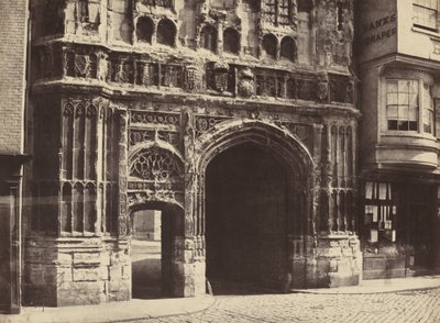 Christchurch Poort, Canterbury door Benjamin Brecknell Turner