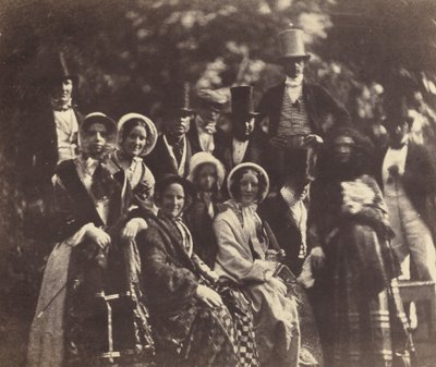 Bruiloftsgroep, ca. 1852 of 1853 door Benjamin Brecknell Turner