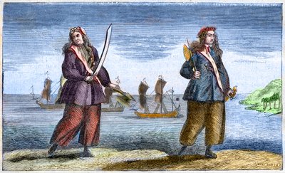 Anne Bonny en Mary Read door Benjamin Cole