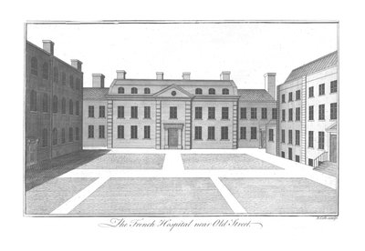 Het Franse ziekenhuis bij Old Street, ca. 1756 door Benjamin Cole