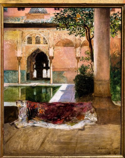 Binnenplaats van het Alhambra door Benjamin Constant