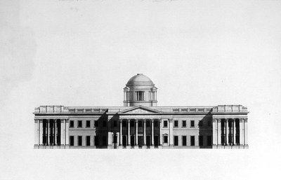 Verhoging van de voorgevel van een huis door Benjamin Dean Wyatt