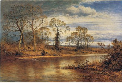 Een Engelse rivier in de herfst door Benjamin Eastlake Leader