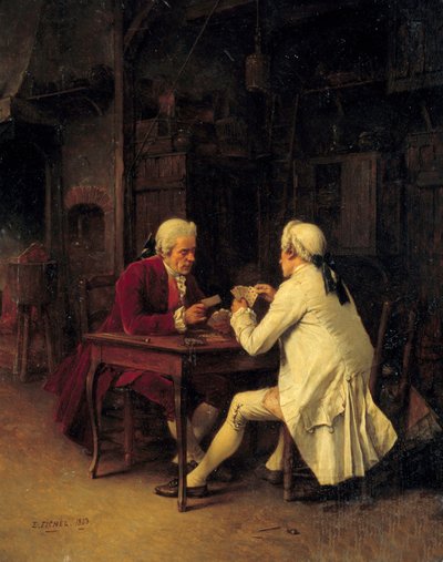 Kaartspelers door Benjamin Eugene Fichel