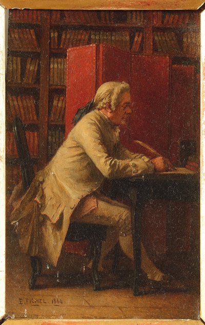 Portret van de natuuronderzoeker Georges-Louis Leclerc, graaf van Buffon door Benjamin Eugene Fichel