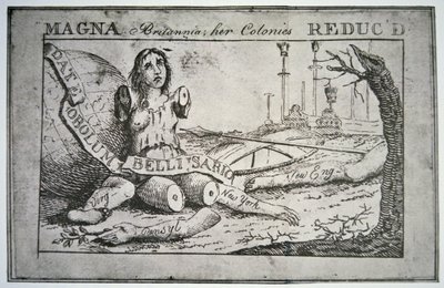 Magna Britannia: haar koloniën gereduceerd door Benjamin Franklin