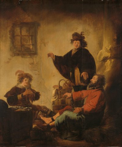 Jozef verklaart de dromen van de bakker en de schenker (Genesis 40:1-19) door Benjamin Gerritsz Cuyp
