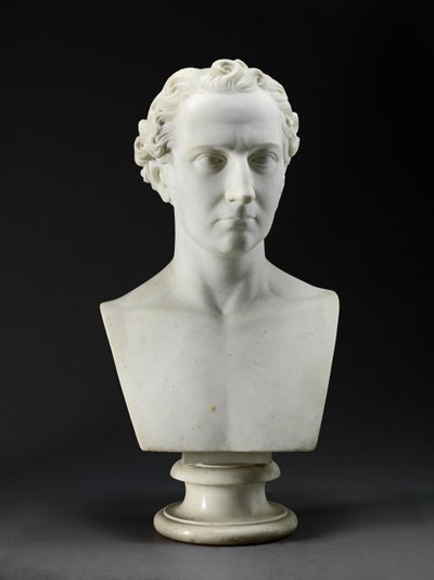Portretbuste van de broer van de kunstenaar, de beeldhouwer John Gibson door Benjamin Gibson