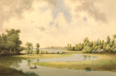 West River, New Haven, Connecticut, c.1854-60 door Benjamin H. Coe