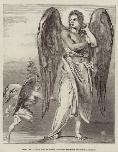Uriel en Satan door Benjamin Haydon