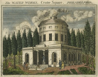De Waterwerken, Centre Square, Philadelphia door Benjamin Henry Latrobe