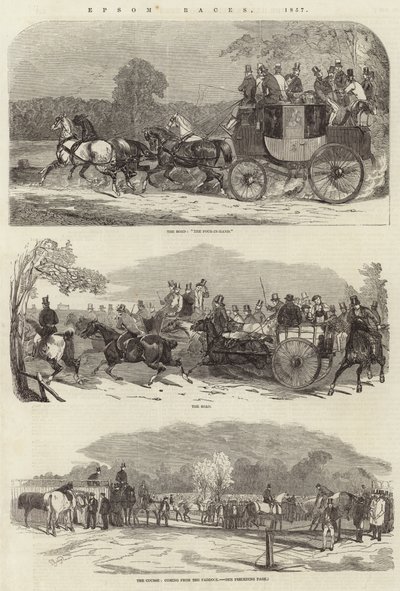 Epsom Races, 1857 door Benjamin Herring