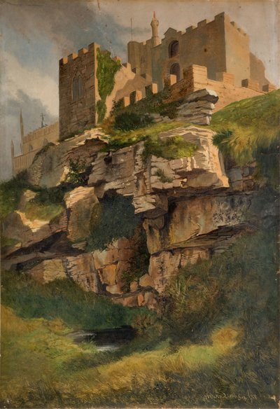 Kliffen bij Marazion, Cornwall, 1858 door Benjamin Johnson