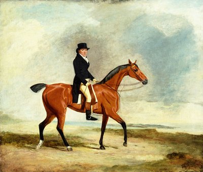 Francis Const op zijn baai jager rijdend bij de zee, 1806 door Benjamin Marshall