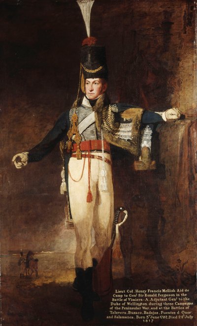 Portret van kapitein, later luitenant-kolonel, Henry Francis Mellish door Benjamin Marshall
