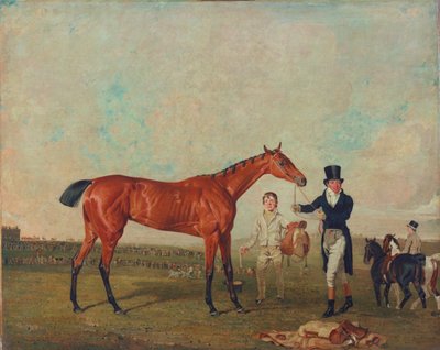 Shoveller vastgehouden door haar trainer Will Chifney, 1819 door Benjamin Marshall