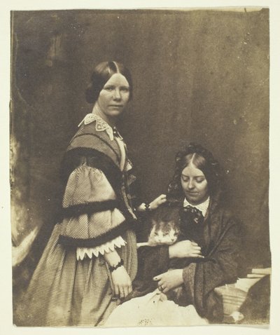 Mevrouw Craik met kat door Benjamin Mulock