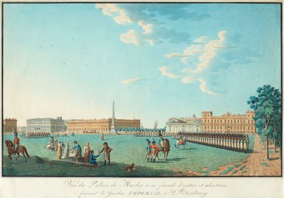 Het Marmeren Paleis in Sint-Petersburg, ca. 1800 door Benjamin Paterssen